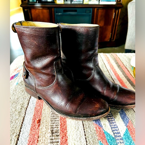 Frye Melissa Brown Size 8 Ankle Boots - Picture 1 of 10